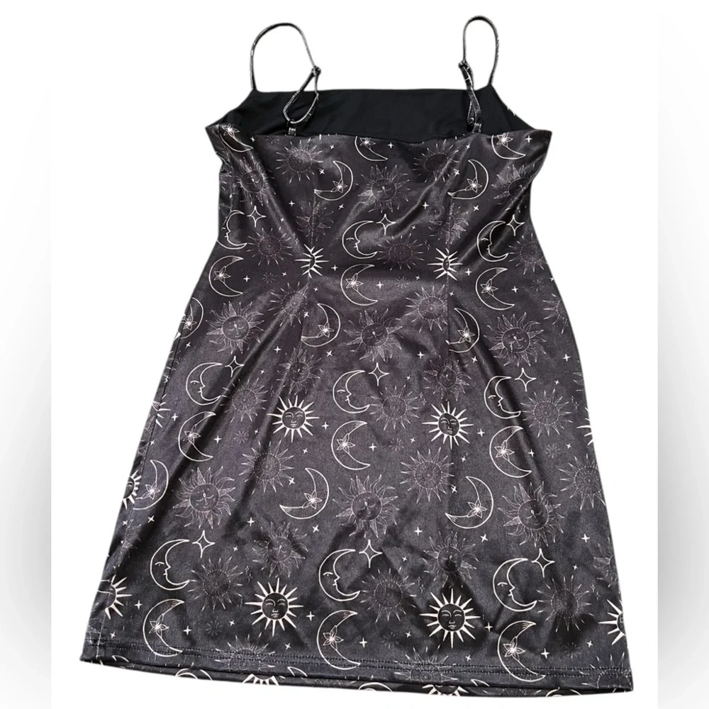 Urban Outfitters black & white celestial stars and moons mini dress - Picture 4 of 12